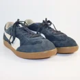 thumbnail image 1 of PU & MA Suede Classic Gum Sole Sneakers – Men’s Size 12 – Navy Blue & White, 1 of 6