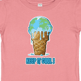 thumbnail image 4 of Inktastic Keep It Cool Melting Earth Ice Cream Cone Boys or Girls Baby T-Shirt, 4 of 5