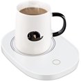 thumbnail image 2 of Calentador de taza calentador de café caliente: Placa calentadora de tazas de bebidas inteligente eléctrica con sensor de gravedad de interruptor automático para escritorio Rojo Verde, 2 of 5