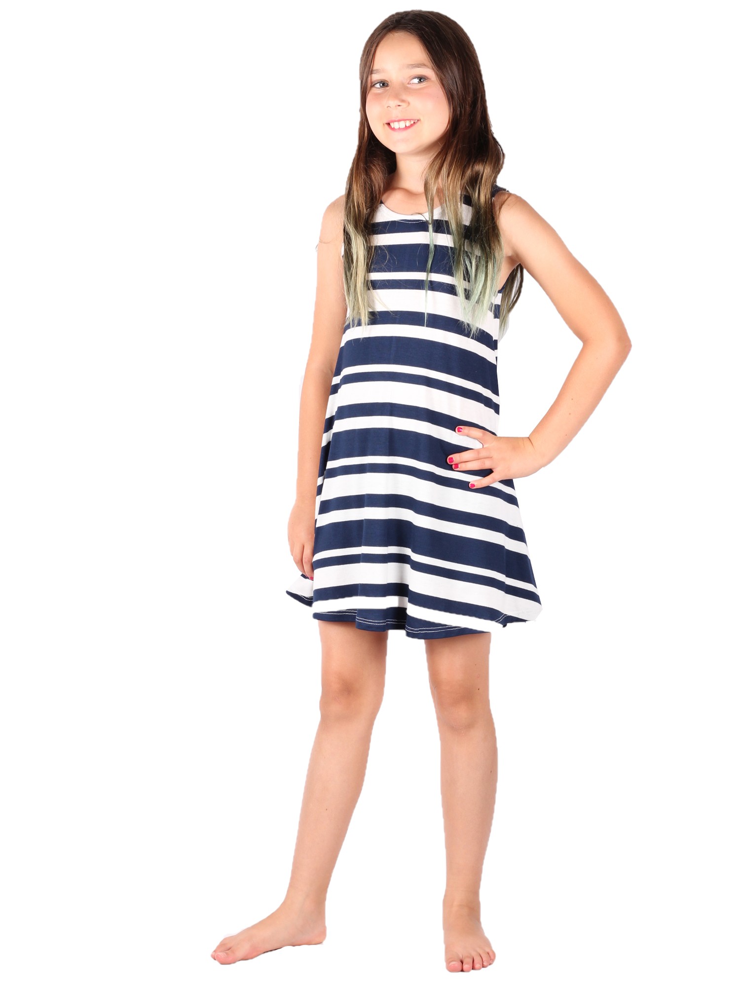 girls white tunic dress