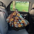 thumbnail image 7 of Renewold American Tribal Sunflower Brown Baby Car Seat Covers, Carseat Canopy for Babies Boys Girls Multi-Use Nursing Breastfeeding Covers Nursing Scarf, 7 of 7