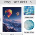 thumbnail image 3 of Diamond Art Kit for Adults, Colorful Hot Air Balloons Mountains Sky Diamond Painting for Adults Beginners, 5D DIY Diamond Art Painting Kits, Colorful Diamond Painting Craft for Home Decor 12x16, 3 of 7