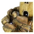 thumbnail image 4 of Outdoor Water Fountain With LED Lights, Windmill House with Stony Wall Tabletop Water Fountain for Decor, European Style Indoor Relaxation Fountain Waterfall for Patios and Gardens, 4 of 8