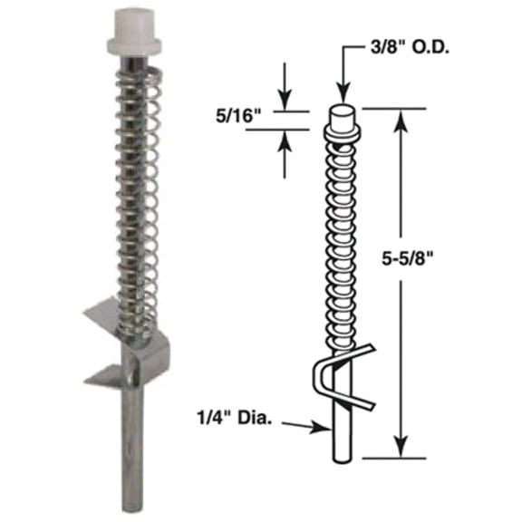 Slide-Co 16881 Bi-Fold Door Guide Rod, 5-5/8-Inch