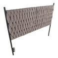 thumbnail image 4 of Braided Matisse Queen Size Headboard in Black Metal and Grey Fabric by LumiSource, 4 of 7