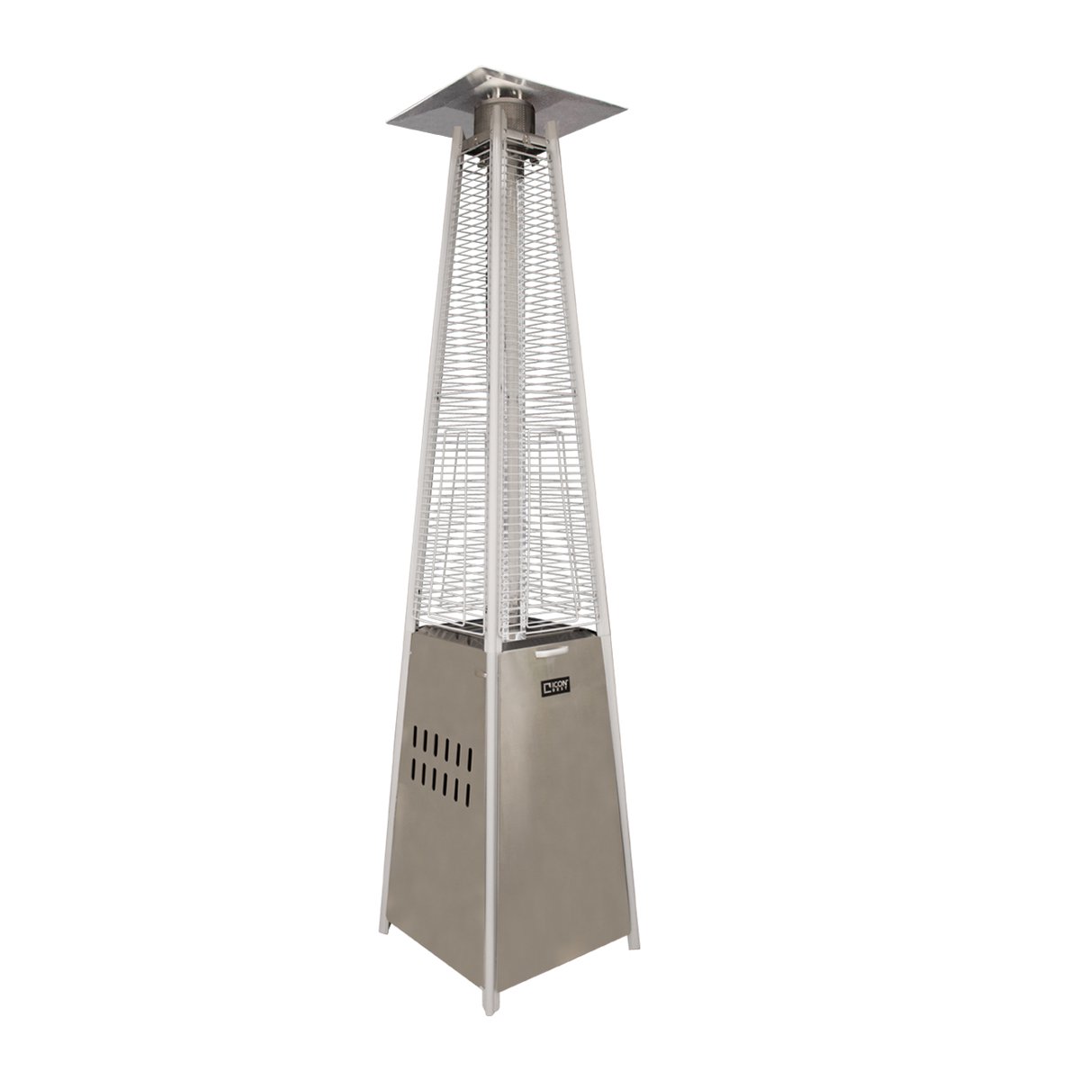 Icon Best Premium Pyramid Glass Tube Outdoor Gas Patio Heater with Tip-over  protection, 40,000 BT, Stainless Steel Finish for outdoor, garden | Walmart  Canada