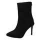 thumbnail image 1 of NECHOLOGY Botas Mujer Adulto Femenino Zapatos Botines de mujer Color sólido Simple Casual Tacón Tacón Medio puntiagudo Botas de tamaño Botines Botas (Black, 7), 1 of 7