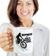 thumbnail image 2 of Happiness Is Riding My Bicycle Downhill Distressed Coffee & Tea Gift Mug for a Mountain Bike Rider and Cup Gifts for Men & Women Cyclist (15oz), 2 of 4