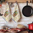 thumbnail image 6 of Easter Kitchen Towels Set of 2, Bunny Ears Spring Yellow Flowers Potted Plant Pastoral Absorbent Dish Towels for Kitchen, Microfiber Hand Towel, Quick Drying Tea Towel for Cleaning Dishcloths, 6 of 7