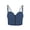 Blue, variant on Women Summer Crop Tank Tops Spaghetti Strap Cami Shirts Sleeveless Front Zip Padded Camisole Sexy V Neck Clubwear Blouses "Blue"