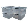 thumbnail image 1 of 4 Cajas de Plastico 11 litros Transparente Peyo Esmeralda, 1 of 4