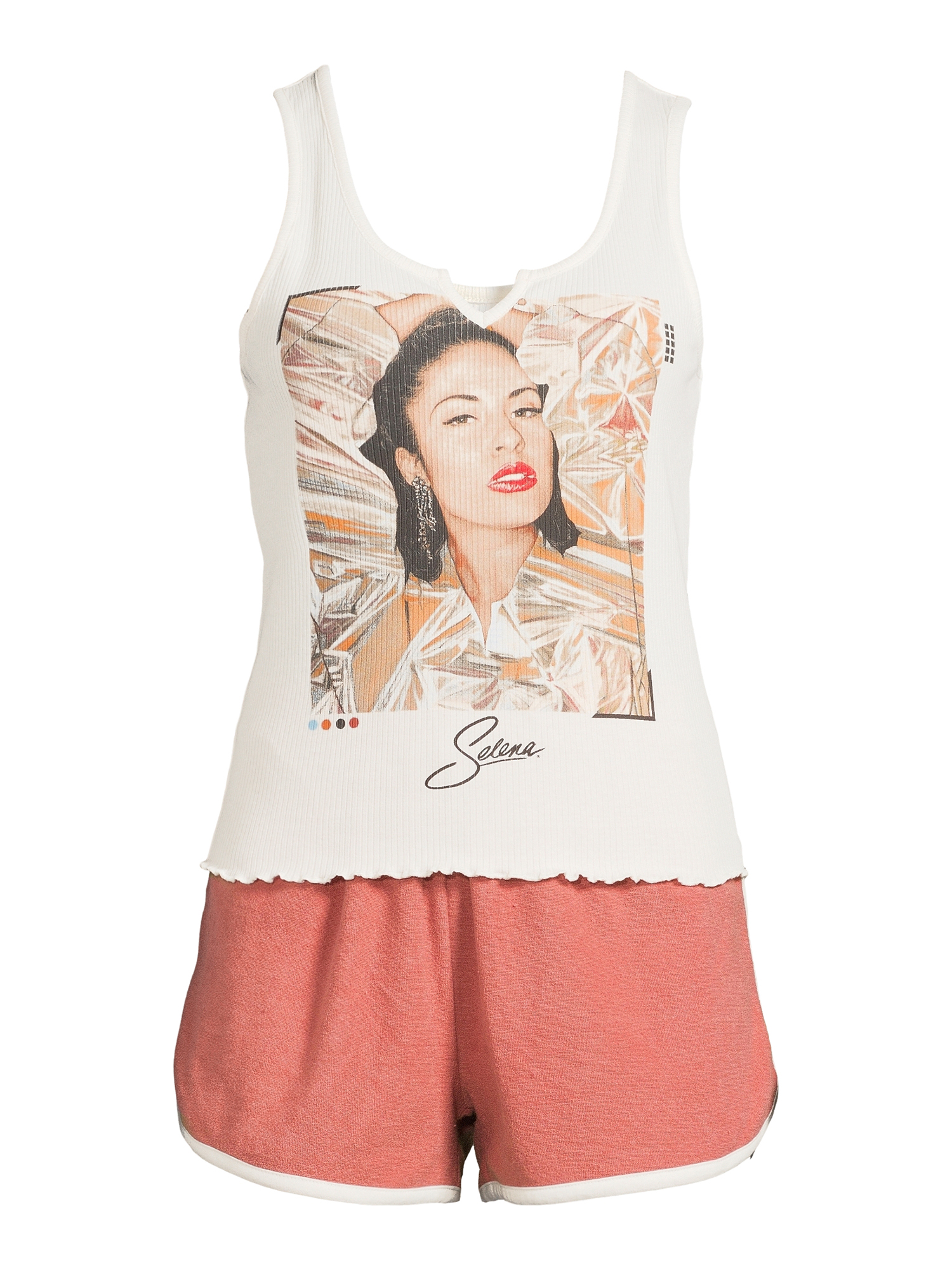 Selena Women's Ribbed Tank Top and Shorts Sleep Set, 2-Piece - image 5 of 5