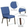 thumbnail image 3 of BizChair 4 Pack 18.5''W Stacking Church Chair in Blue Fabric - Gold Vein Frame, 3 of 10