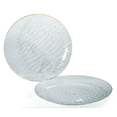 thumbnail image 7 of " OCCASIONS " 100 Plates Pack (50 Guests) Premium Wedding Party Disposable Plastic Plates Set -50 x 10'' Dinner + 50 x 7'' Salad /dessert plates (Coastal Clear & Gold), 7 of 7