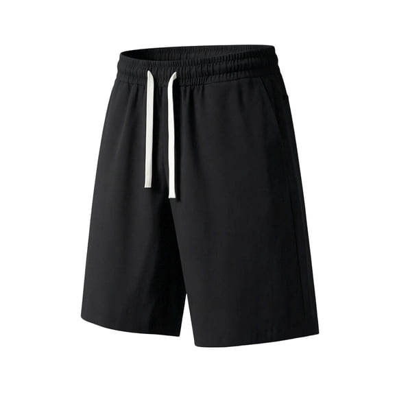 DagobertNiko Shorts for Men Elastic Waist Drawstring Shorts Lightweight Summer Beach Shorts with Pockets