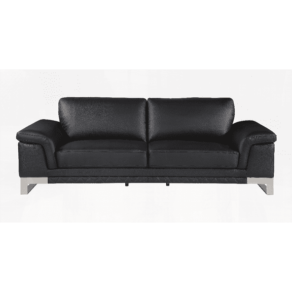 Loveseat - Linen Modern Small Space Living Room Black