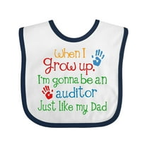 Inktastic Future Auditor Like My Dad Boys or Girls Baby Bib