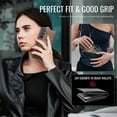 thumbnail image 6 of JEEHOOD Case For Samsung Galaxy A25 5G, RFID Blocking Compatible With MagSafe Detachable 2 In 1 Wallet With Snap fastening Card Holder,PU Leather Case,Kickstand Magnetic Protective Cover,Brown, 6 of 8