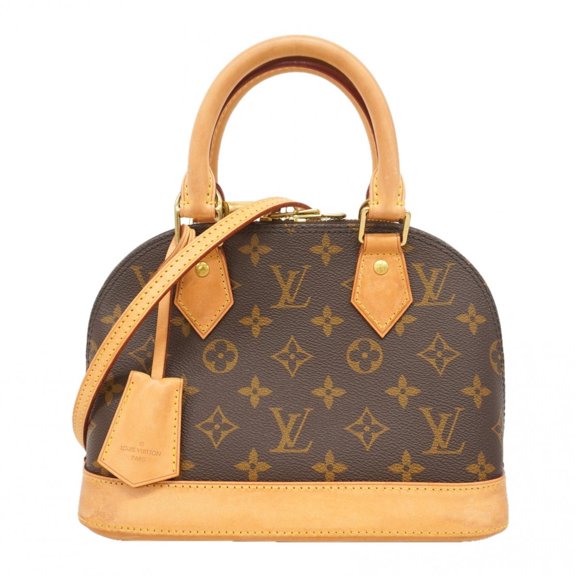 Pre-Owned Louis Vuitton Alma BB Monogram Handbag M53152 Brown 2-way bag for women