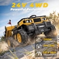 thumbnail image 2 of TOKTOO 24V Powered Ride on Dump Truck, 24V 2 Seater Ride on Car for Big Kid, 24 Volt Ride on Toy with Powerful Wheels for Boy Girl, 24V Ride Ons for Kid Aged 3-8Y, Yellow, 2 of 10