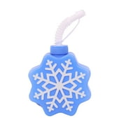 Holiday Time Sippy Cup Snowflake, Blue, with Straw, Child,Straw Bottle,Christmas