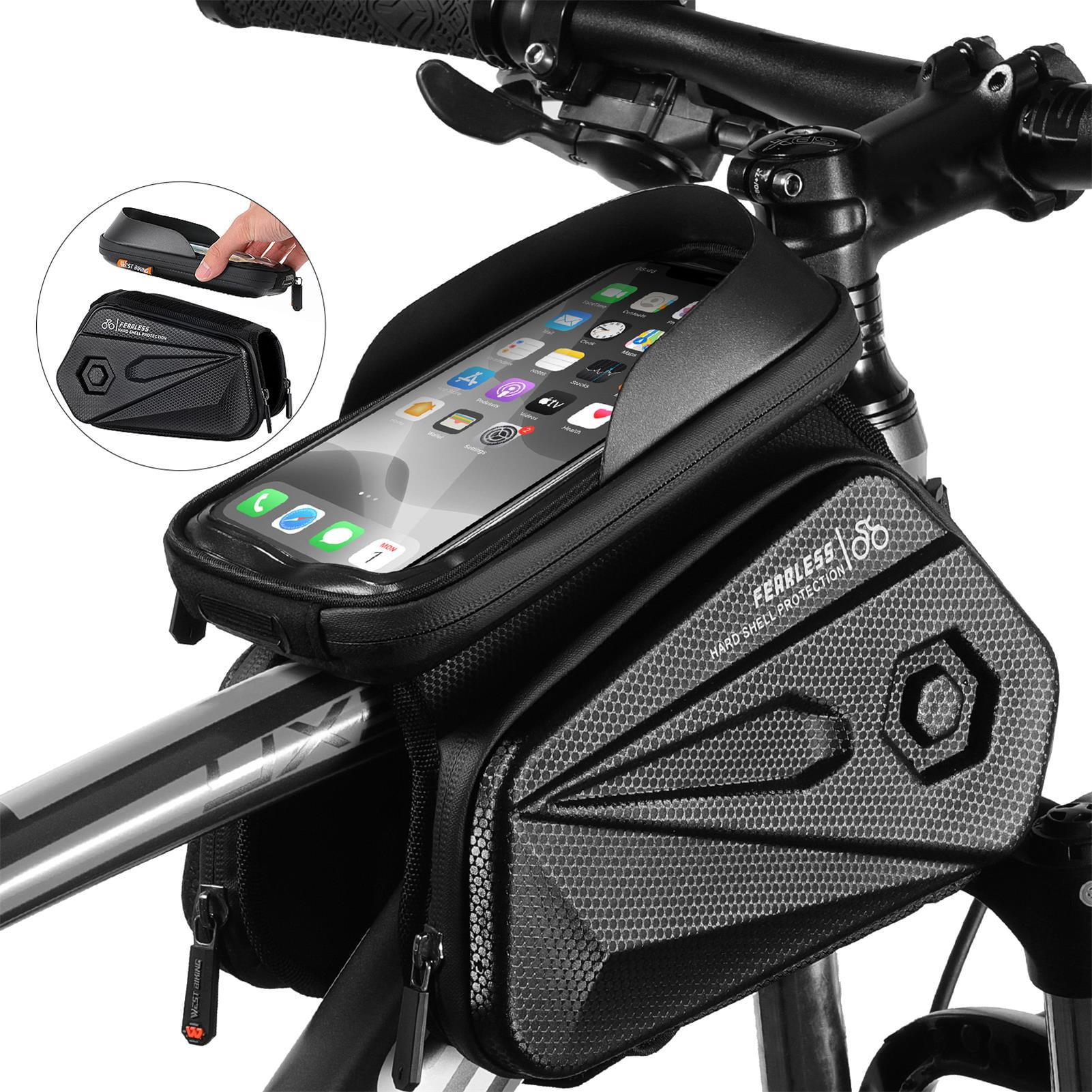 Details about   Waterproof Mountain Bike Frame Storage Front Bag MTB Phone Pouch Pannier Rack 