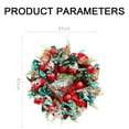 thumbnail image 2 of Dinheiro Corona navideña Guirnalda de invierno Corona artificial de 42 cm con cinta de bolas navideñas Decoraciones navideñas Corona de puerta delantera para decoración navideña de invierno, 2 of 5