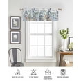 thumbnail image 6 of Teal Blue Eucalyptus Curtain Valance for Windows/Living Room/Kitchen/Bathroom/Café, Short Rod Pocket Tier Curtain Window Treatment Panel Coastal Starfish Botanical Topper Curtain 54''x18'', 6 of 6