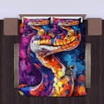 thumbnail image 4 of 3 Pieces Duvet Cover Set-Abstract 3D Anaconda- 3D Print Bedding 1 Duvet Cover 2 Pillowcases Natural Animals Comforter Set Soft Breathable for Boys Girls Children Duvet Set 9B54ANI13, 4 of 6