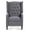 Grey, variant on Wing-back Recliner Chair with Adjustable Backrest, Single Sofa Chair with Sturdy Wood Legs, Upholstered Club Armchair with Retractable Footrest for Bedroom, Living Room, Weight Capacity 220 LBS