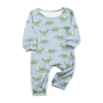 thumbnail image 5 of Onlypjs Easter Family Matching Pajamas Dinosaur Bunny Print Long Sleeve Tops and Allover Dino Pants 2 Piece Spring Holiday Sleepwear Set, 5 of 5