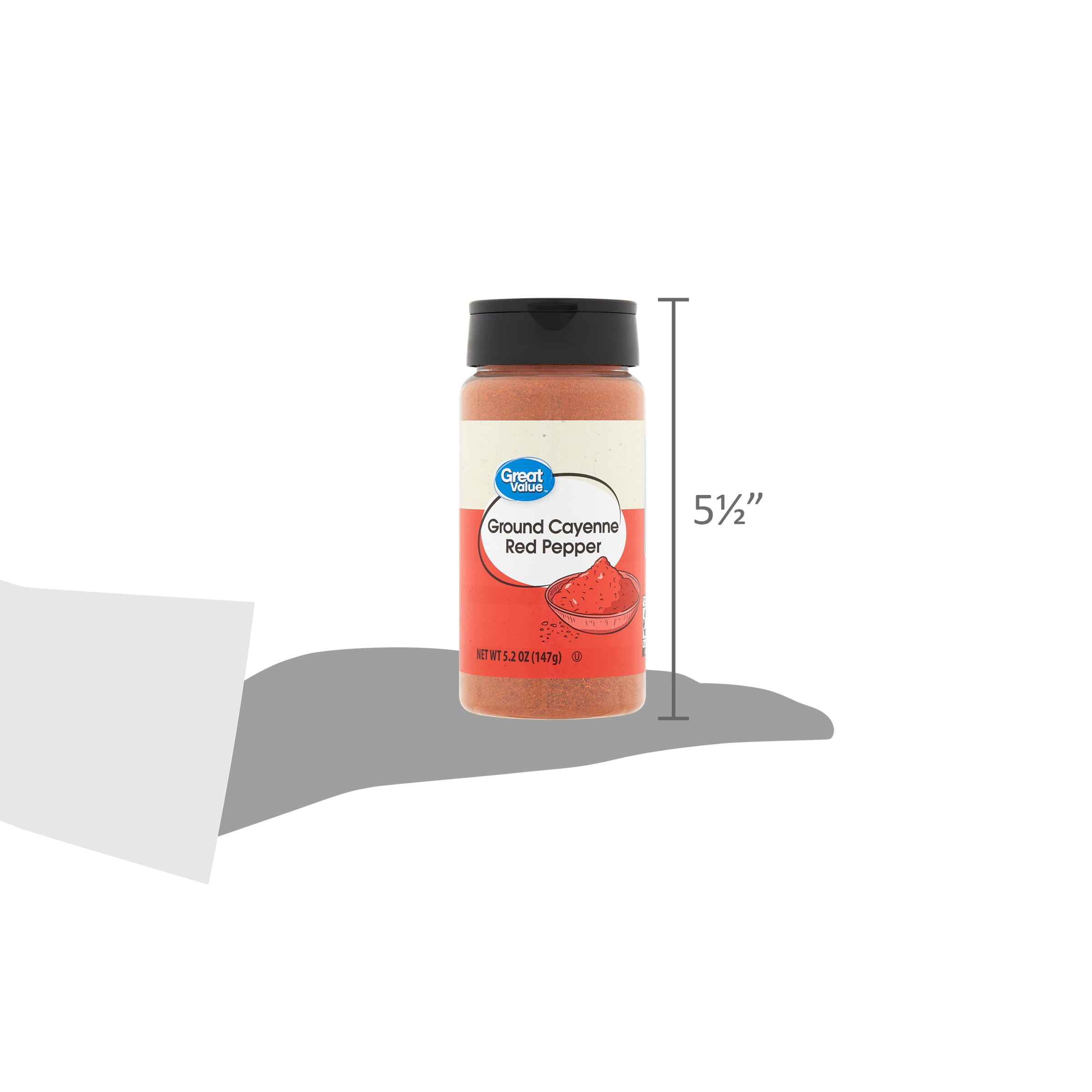 Great Value Ground Cayenne Red Pepper, 5.2 oz