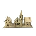 thumbnail image 1 of Jeco CHD-ID092 Contreplaqué Laser Village avec des Lumières, 1 of 1