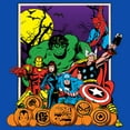 thumbnail image 2 of Boy's Marvel Halloween Avengers Scene  Graphic Tee Royal Blue Medium, 2 of 5