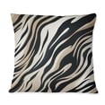 thumbnail image 3 of Designart "Elegant Zebra Stripes" Abstract Printed Throw Pillow, 3 of 5