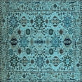 thumbnail image 1 of Ahgly Company Indoor Square Oriental Light Blue Traditional Area Rugs, 5' Square, 1 of 4