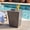 Textured Antique Gray, variant on FOROUTIA 16.6 Inch Trapezoid Magnesium Oxide Side Table, Weather Resistant Outdoor Accent End Table, Modern Patio Side Table for Backyard Deck Poolside Indoor Living Room
