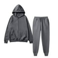 thumbnail image 2 of GrmtClth Sweatsuits Mens 2 Piece Fashion Zip Up Hoodie and Sweatpants Comfy Soft Long Sleeve Casual Outfits Dark Gray XL, 2 of 5