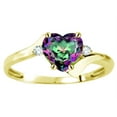 thumbnail image 2 of Original Star K� Heart Shape 6mm Rainbow Mystic Topaz  bypass Ring, 2 of 9