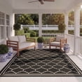 thumbnail image 3 of Safavieh Courtyard Amy Geometric Indoor/Outdoor Area Rug, Black/Creme, 8' x 11', 3 of 11