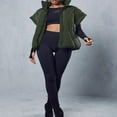thumbnail image 1 of Women Puffy Vest Solid Color down Jacket Zipper Sleeveless Cardigan, 1 of 4