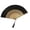 Black, variant on Hand Carved Wood Silk Folding Fan With Tassels Oriental Traditional Wedding Home Party Decor Fan