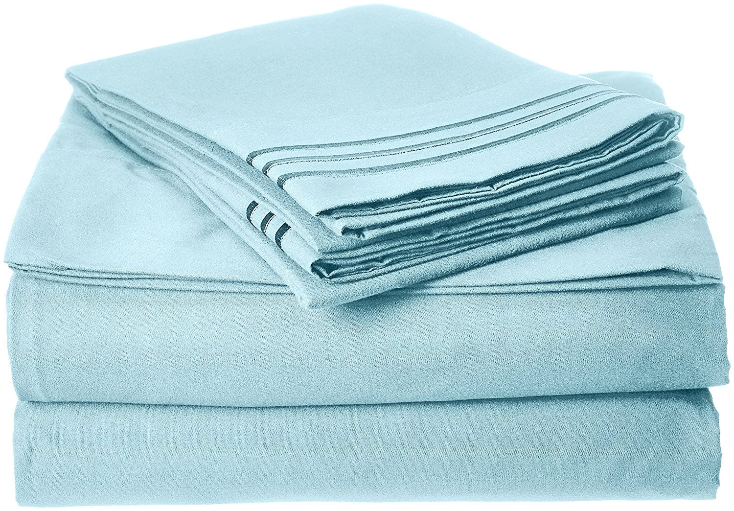 Elegant Comfort 3 Piece Bed Sheets Polyester Twin Blue 1500 Thread Count