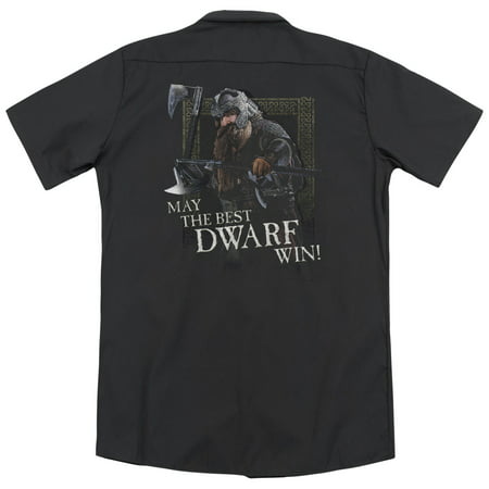 The Lord of the Rings The Best Dwarf (Back Print) Mens Work (Best Place For Cheap Work Clothes)