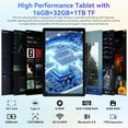 thumbnail image 3 of AEEZO 10 Inch Tablet, 16GB RAM 32GB ROM 1TB Expand, 5G WiFi Octa-Core HD IPS Display, White, 3 of 10