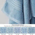 thumbnail image 3 of Light Blue Hand Towels for Bathroom 4 Pcs, 13x30 100% Cottonuest Hand Towels Set Super Soft Absorbent Durable 650SM Towels for Daily Use, 3 of 4