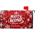 thumbnail image 1 of Merry Christmas Mailbox Cover Magnetic Standard Size 21x18 Inch Happy New Years Mail Box Post Cover Winter Snowflake Red Xmas Letter Box Wraps for Home Outdoor Garden Yard Decor, 1 of 6