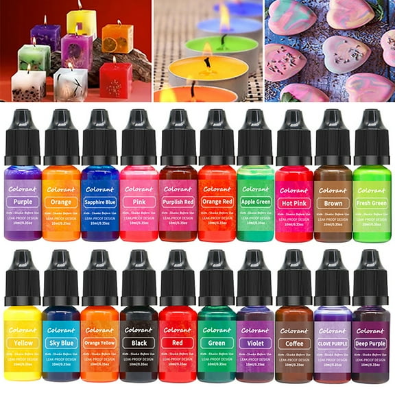 10ml Candle Dye Leakproof Highly Concentrated Aromatherapy Color Essence Soap Toning Pigment Soy Wax Paraffin Dye Colorant for Home