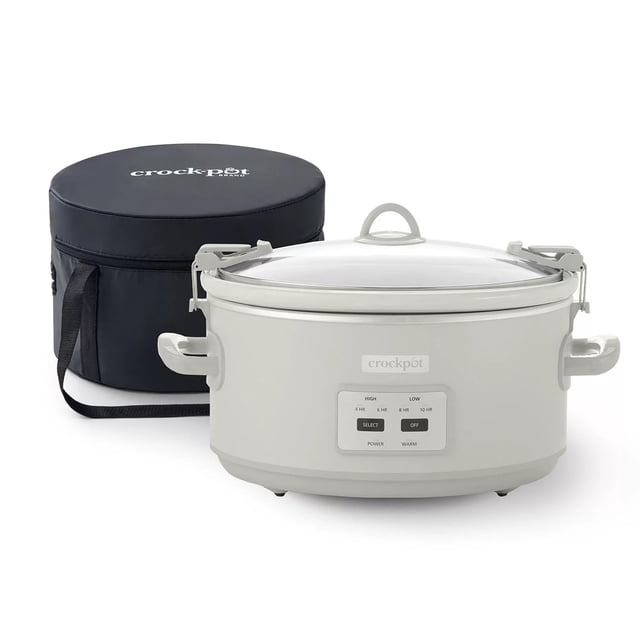 Crock-Pot Olla de Cocción Lenta Programable Cook and Carry de 7 Cuartos con Bolsa de Transporte