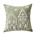 thumbnail image 2 of Talqzovs Christmas Decorative Throw Pillows , 18x18 Gingerbread House Embroidered Cushions for Sofa Couch Bed Living Room Indoor Xmas Home Decor, 2 of 7